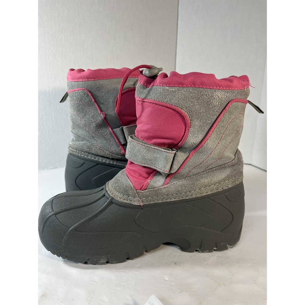 Sporto Pink And Gray Waterproof Snow Boot Youth Girls Size 4/5